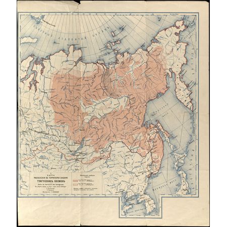 Карта расселения тунгусских племён